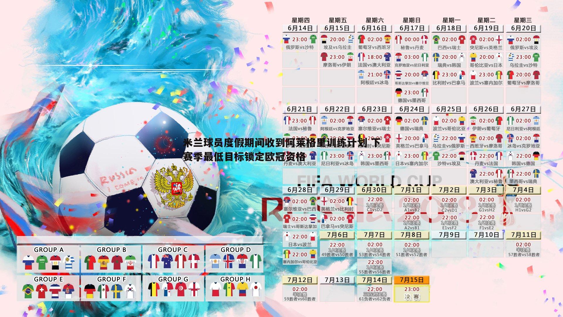 米兰球员度假期间收到阿莱格里训练计划 下赛季最低目标锁定欧冠资格